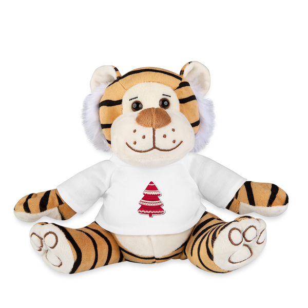 Christmas Plush Tiger - white