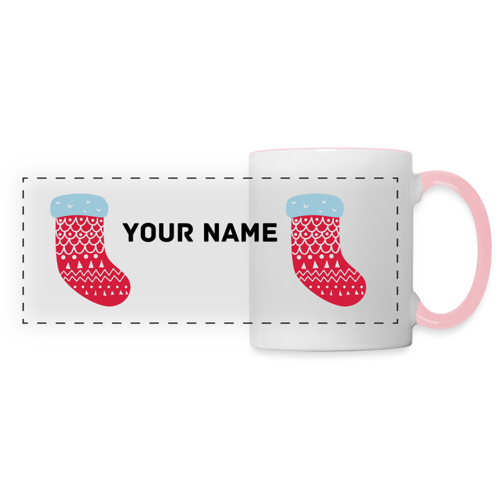 Christmas Panoramic Mug - white/pink