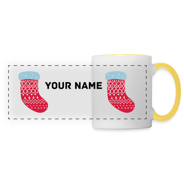 Christmas Panoramic Mug - white/yellow