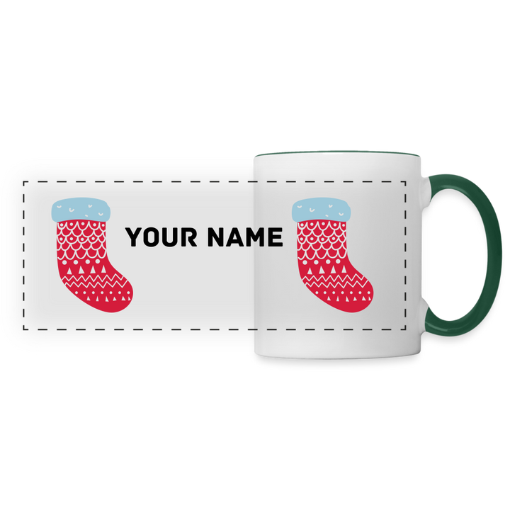 Christmas Panoramic Mug - white/dark green