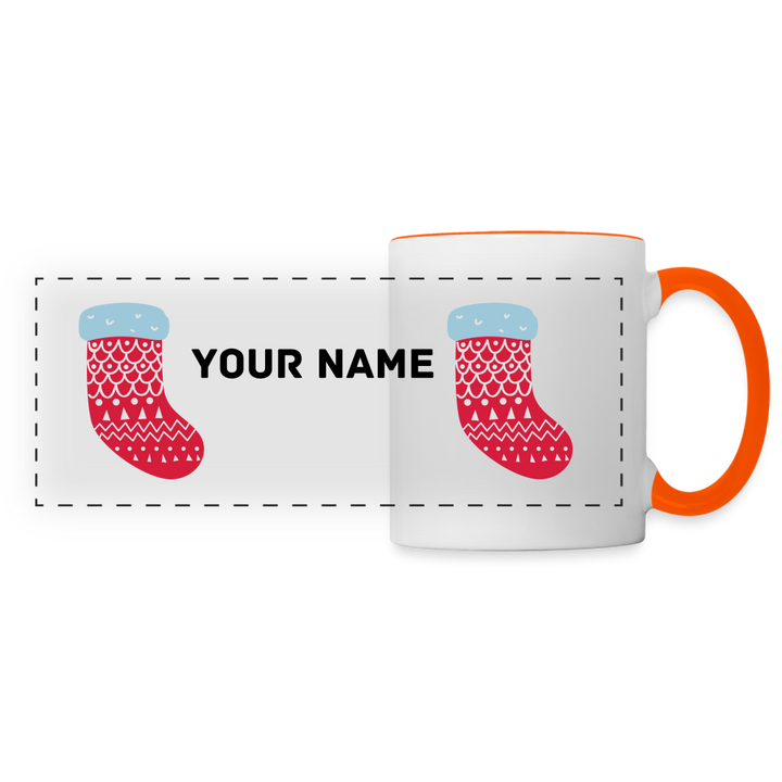 Christmas Panoramic Mug - white/orange