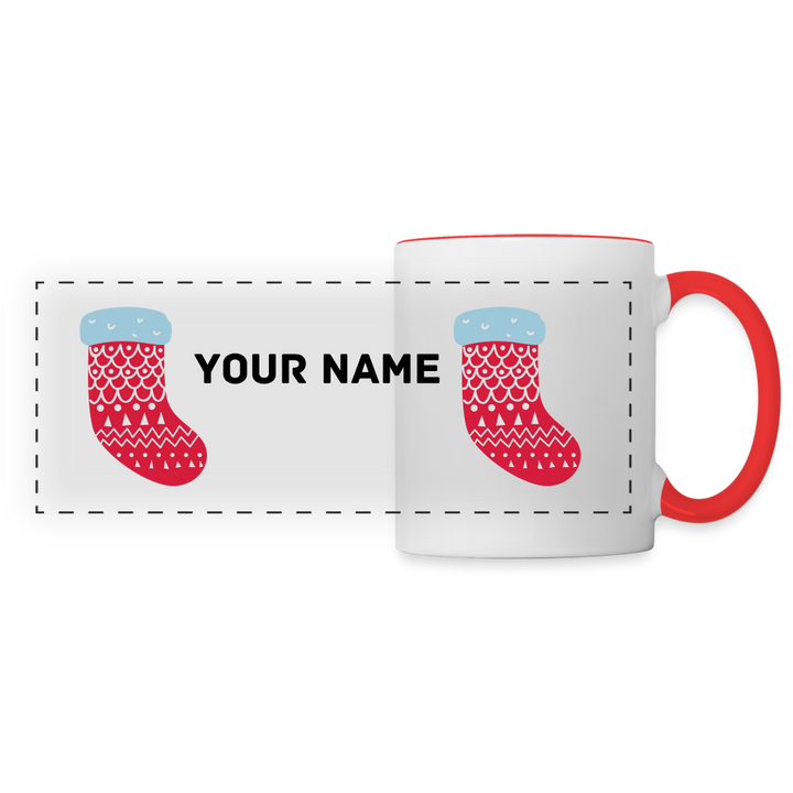 Christmas Panoramic Mug - white/red