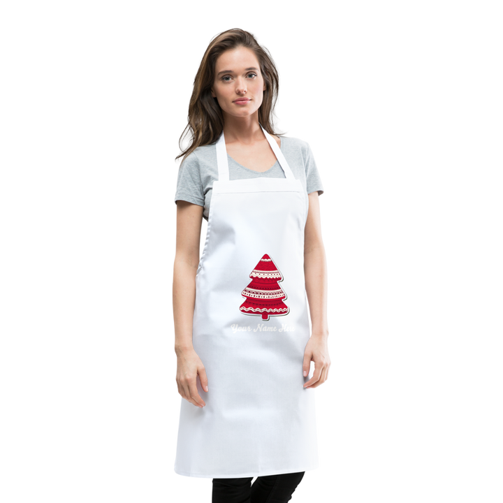 Tree-mas Cooking Apron - white