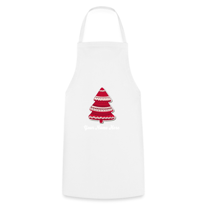 Tree-mas Cooking Apron - white