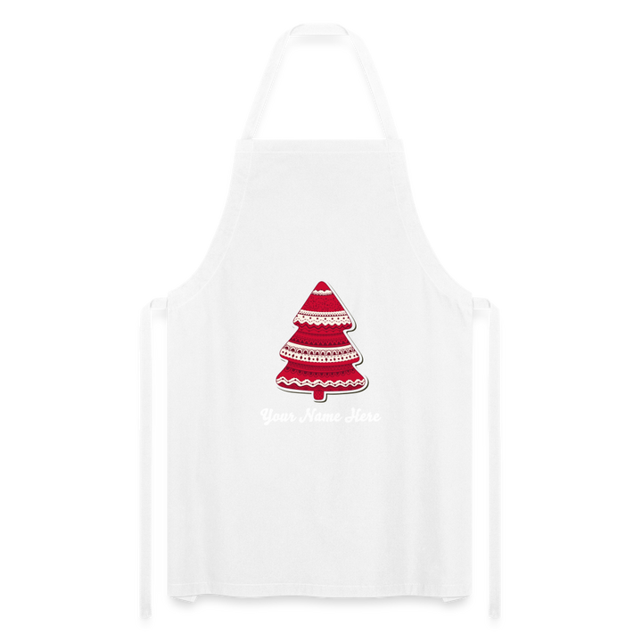 Tree-mas Cooking Apron - white