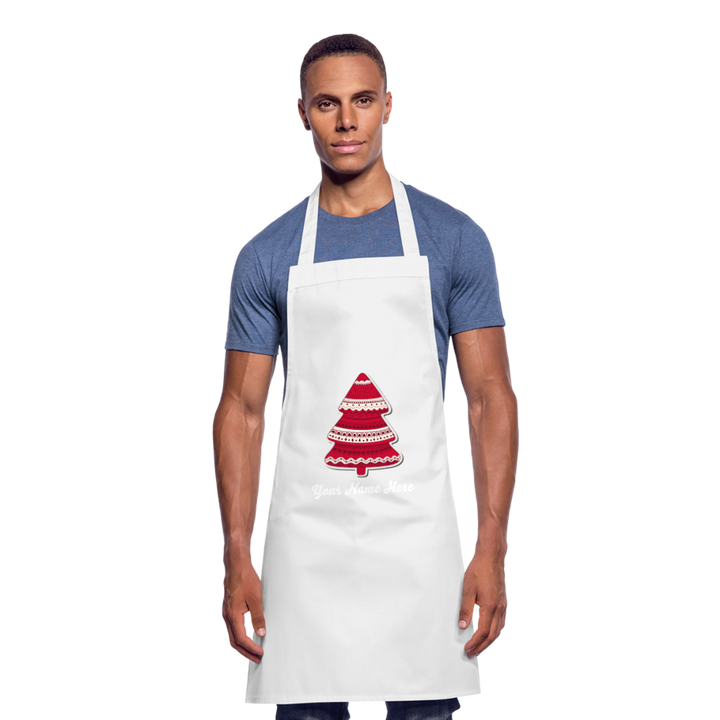 Tree-mas Cooking Apron - white