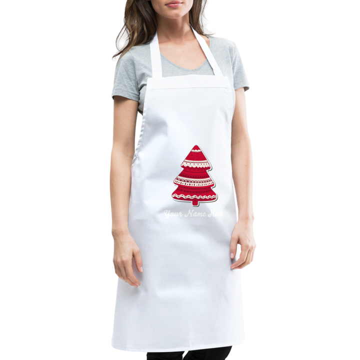 Tree-mas Cooking Apron - white