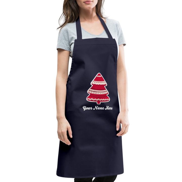 Tree-mas Cooking Apron - navy