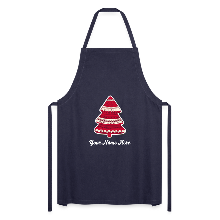 Tree-mas Cooking Apron - navy