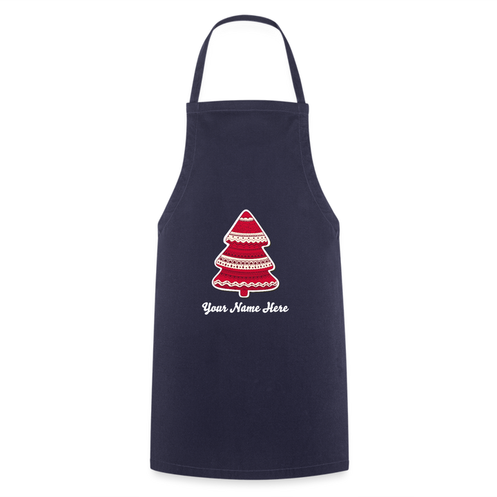 Tree-mas Cooking Apron - navy