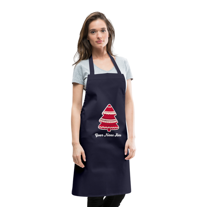 Tree-mas Cooking Apron - navy