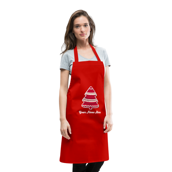 Tree-mas Cooking Apron - red