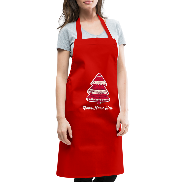 Tree-mas Cooking Apron - red