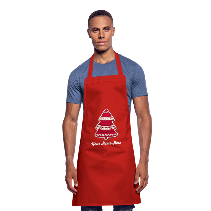 Tree-mas Cooking Apron - red