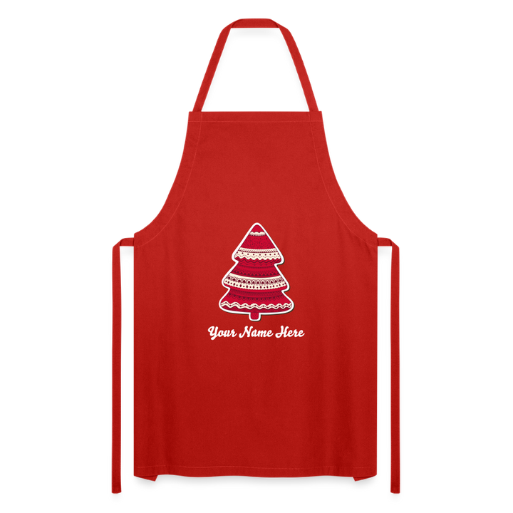 Tree-mas Cooking Apron - red