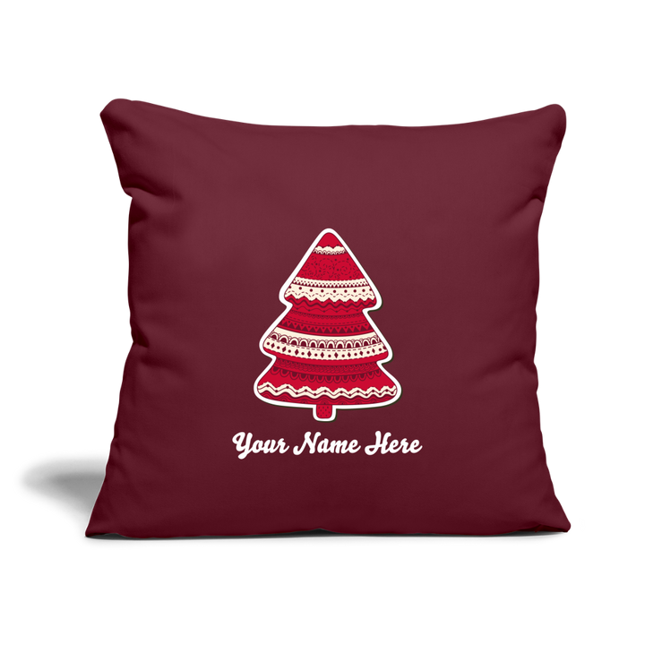 Tree-mas Sofa pillow 45cm x 45cm - burgundy