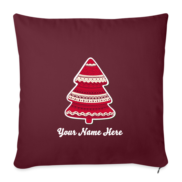 Tree-mas Sofa pillow 45cm x 45cm - burgundy