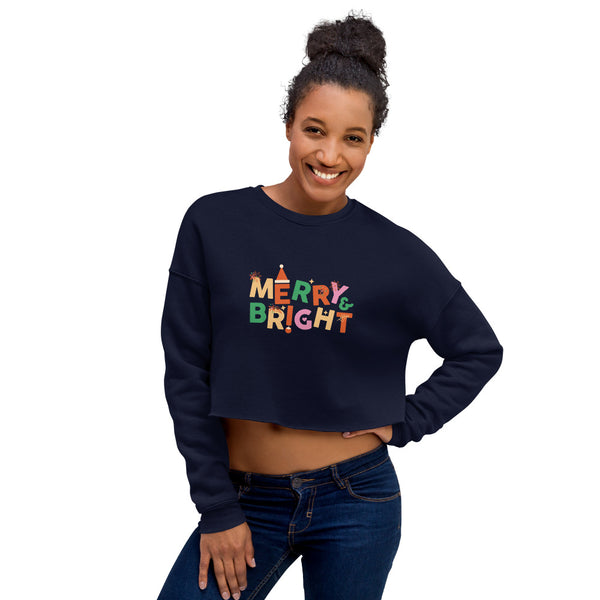 Merry Bright Crop Sweatshirt